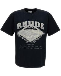 Rhude - Logo Printed Crewneck T-Shirt - Lyst
