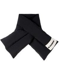 Jil Sander - Logo-Patch Padded Scarf - Lyst