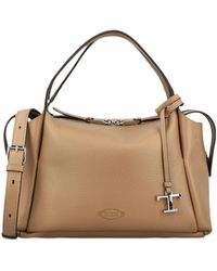 Tod's - T Timeless Logo Debossed Tote Bag - Lyst
