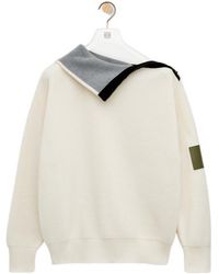 Loewe - Contrast-Trim Wool Sweater - Lyst