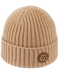 Gucci - Double G Knitted Beanie - Lyst