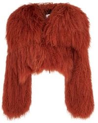 The Attico - Mongolian Fur Short Coat - Lyst