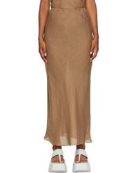 Baserange - Dydine Linen Maxi Skirt - Lyst