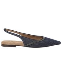 Brunello Cucinelli - Leather Ballerina Shoes - Lyst