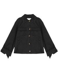 Ganni - Herringbone Buttoned Jacket - Lyst