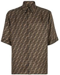 Fendi - Ff Silk Shirt - Lyst