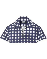 Jacquemus - Bebi Cropped Checked Canvas Top - Lyst