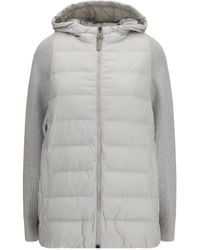 Brunello Cucinelli - Long-Sleeved Cotton-Padded Jacket - Lyst