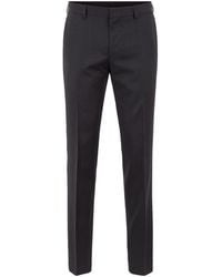 BOSS - Solid Color Casual Trousers - Lyst