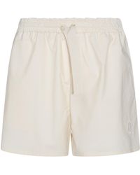 Moncler - Elastic Waistband Flared Shorts - Lyst