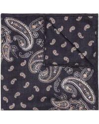Brunello Cucinelli - Logo Patch Graphic Printed Pocket Square - Lyst