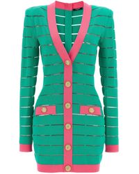 Balmain - Knitted Dresses - Lyst