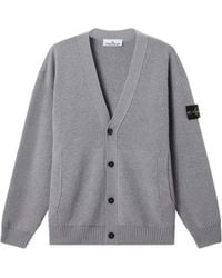 Stone Island - Loose-Fit V-Neck Cardigan With Pockets - Lyst