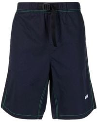 MSGM - Logo Embroidered Drawstring Waistband Shorts - Lyst