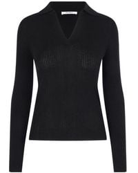Max Mara - Long-Sleeve Knitted Polo Shirt - Lyst