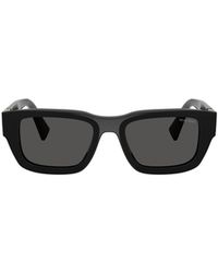 Miu Miu - Logo-Plaque Rectangle-Frame Sunglasses - Lyst