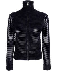 Giorgio Armani - Zip-Up High Neck Cardigan - Lyst