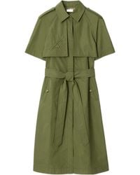 Burberry - Cotton Poplin Midi Trench Dress - Lyst