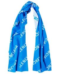 Balenciaga - All-Over Logo Scarf - Lyst