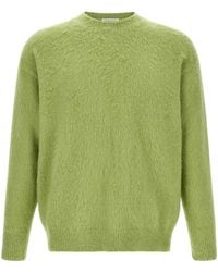 Roberto Collina - Crew Neck Fluffy Knit Sweater - Lyst