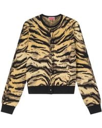 KENZO - Tiger Crewneck Buttoned Cardigan - Lyst