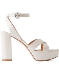 Gianvito Rossi - Sabrina Leather Platform Sandals - Lyst