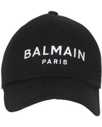 Balmain - Cotton Cap With Logo - Lyst