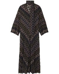 Missoni - Tie-Detailed Striped Metallic Crochet-Knit Dress - Lyst