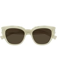 Saint Laurent - Geometric-Frame Sunglasses - Lyst