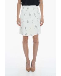 Samsøe & Samsøe - Floral-Embroidered Mini Skirt - Lyst