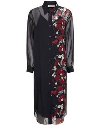 KHAITE - Printed Chiffon Midi Dress - Lyst