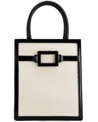 Roger Vivier - Belle Vivier Voyage Lacquered Buckle Mini Tote Bag - Lyst