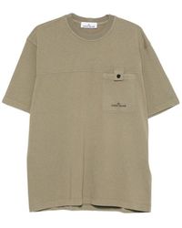 Stone Island - Logo-Print Chest-Pocket T-Shirt - Lyst