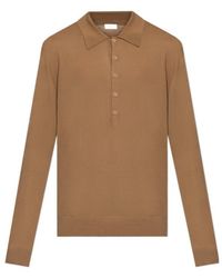 Dries Van Noten - Long-Sleeved Knitted Polo Shirt - Lyst