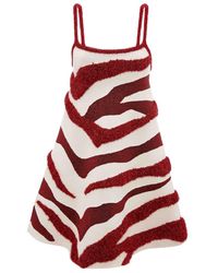 JW Anderson - Jw Anderson Flared Zebra-Printed Camisole Mini Dress - Lyst