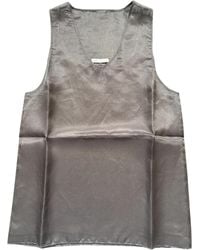 Ami Paris - Ami Sheer Panel Sleeveless Top - Lyst