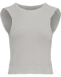 MM6 by Maison Margiela - Ribbed Vest - Lyst