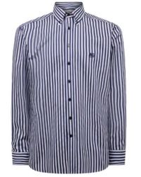 Etro - Striped Button-Down Cotton Shirt - Lyst