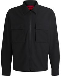 BOSS - Zip-Up Utility-Style Shirt Casual Jacket - Lyst