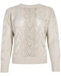 D.exterior - Open-Knit Sweater - Lyst