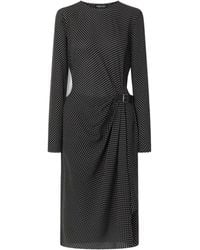 Tom Ford - Polka-Dot Belted Midi Dress - Lyst