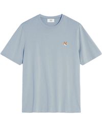 Maison Kitsuné - Maison Kitsuné Fox Head Patch Crewneck T-Shirt - Lyst
