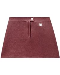 Courreges - Courrèges Reedition Logo Patch Mini Skirt - Lyst