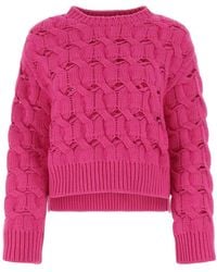 Valentino - Round-Neck Knitted Jumper - Lyst