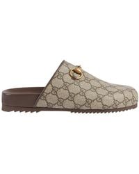 Gucci - Monogrammed Gancini Plaque Slides - Lyst