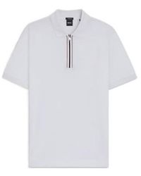 BOSS - Short-Sleeved Zip-Up Polo Shirt - Lyst