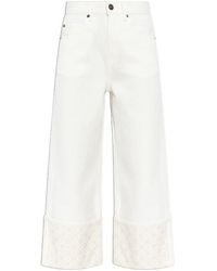 Tory Burch - Turn-Up Wide-Leg Jeans - Lyst