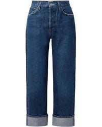 Agolde - Low-Rise Straight-Leg Denim Trousers - Lyst