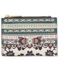 Etro - Floral-Print Leather Wallet - Lyst