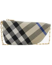 Burberry - Shield Check-Pattern Mini Bag - Lyst